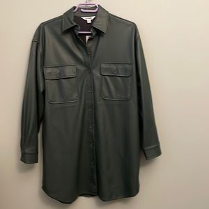 Steve Madden faux leather Shacket NWT.